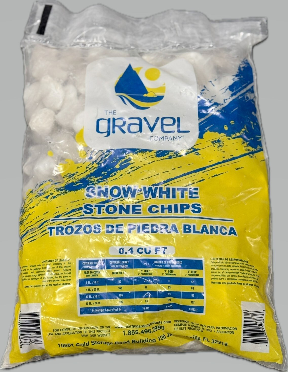 Beach Pebble Company Decorative stone chip 0.4 Cubic feet 30-lb White Decorative rock ( 0.5-in Ro... | Lowe's
