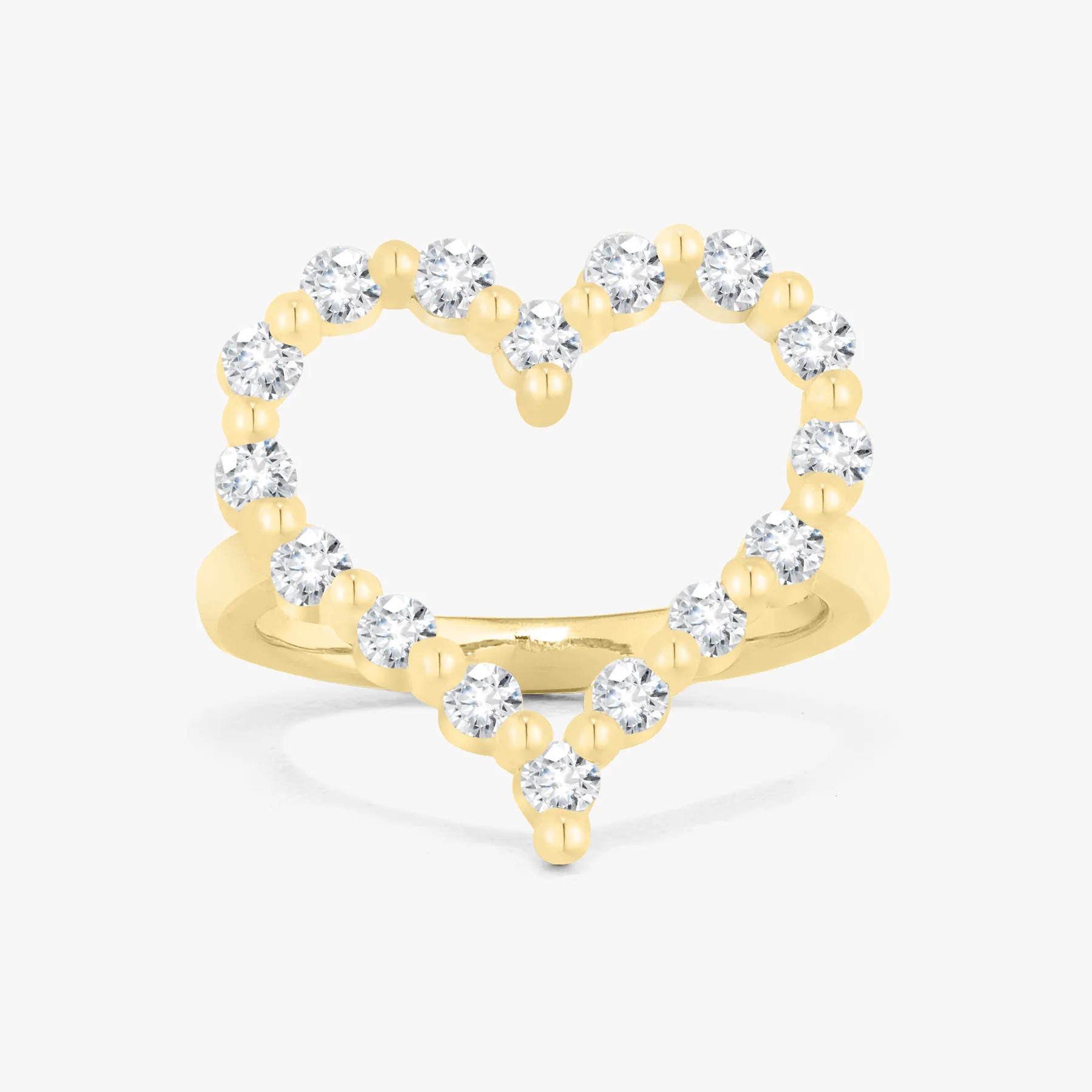 Little Posie Charlie Cloud® Floating Diamond Heart Ring 0.56 ctw | RW Fine Jewelry