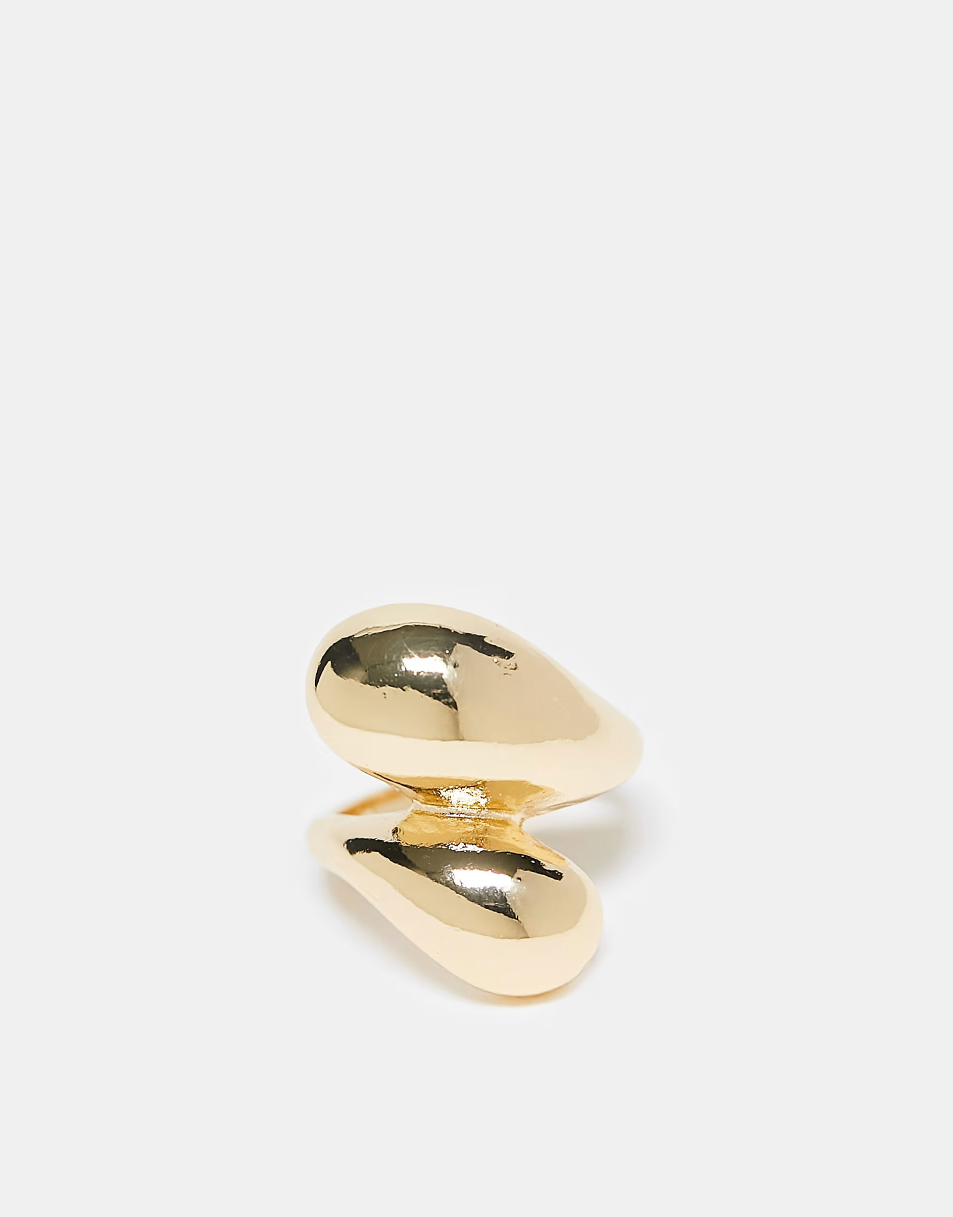 ASOS DESIGN ring with chunky wraparound molten design in gold tone | ASOS (Global)