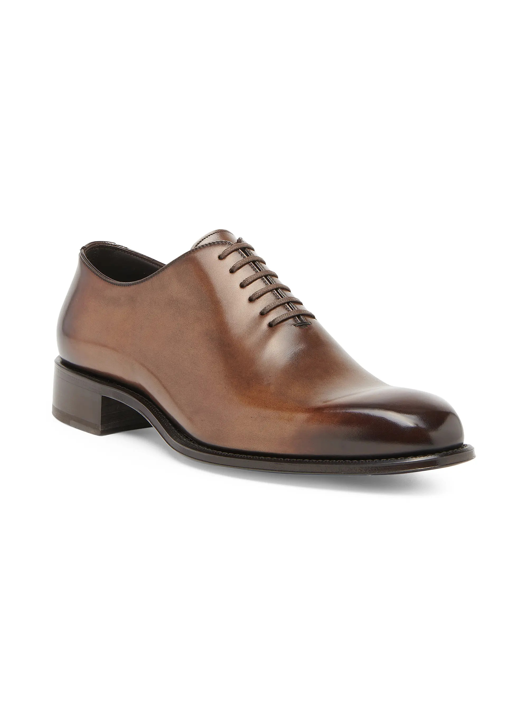 Burnished Leather Lace-Up Oxfords | Saks Fifth Avenue