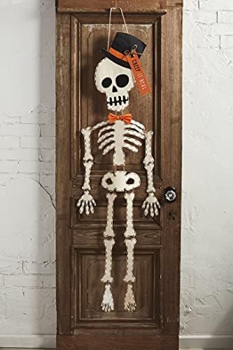 Mud Pie Skeleton Halloween Door Hanger, 65", White (40060032T) | Amazon (US)