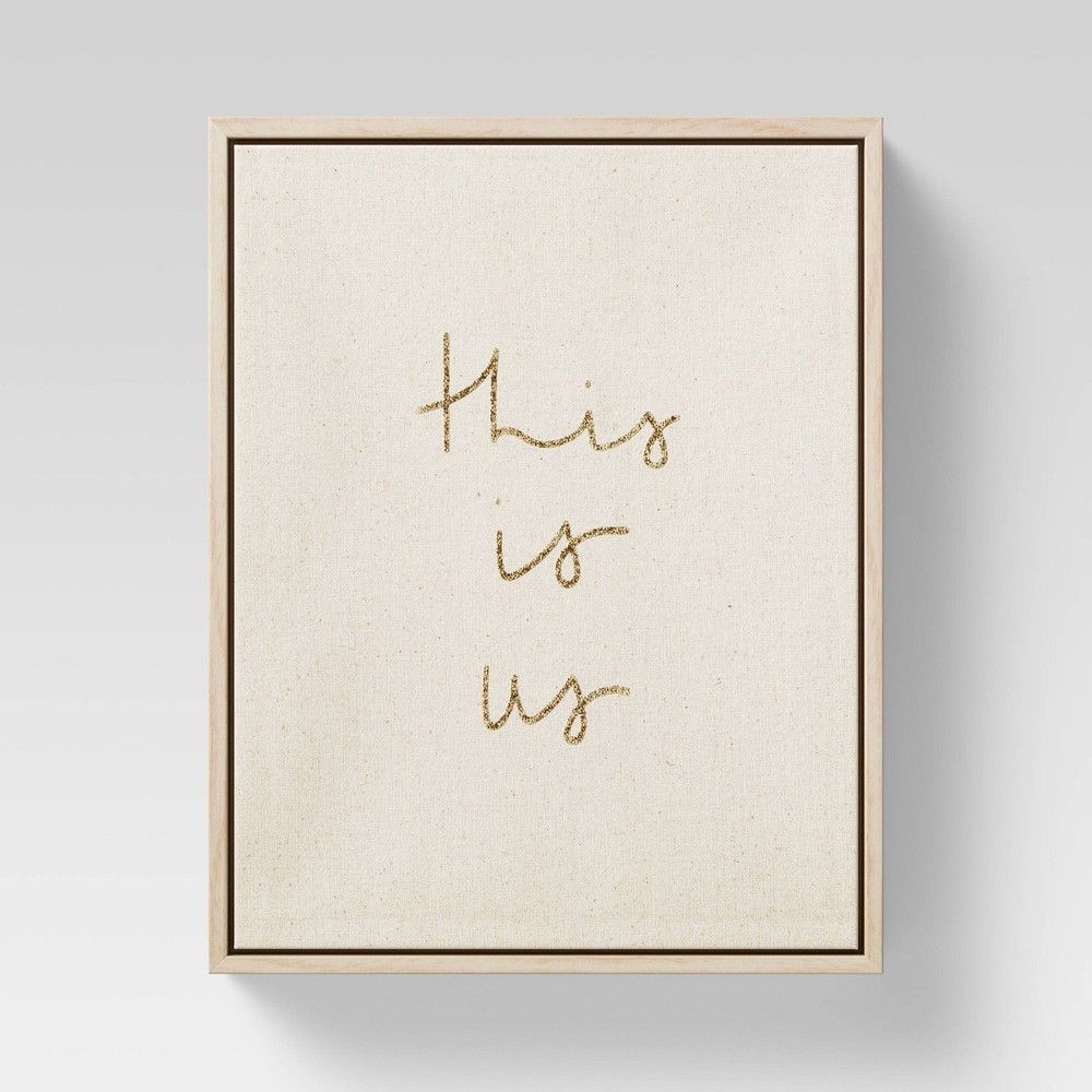 8" x 10" This is Us Framed Linen Canvas Gold Foil - Opalhouse™ | Target