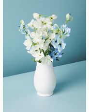 15.5in Artificial Delphinium Flowers In Ceramic Vase | HomeGoods