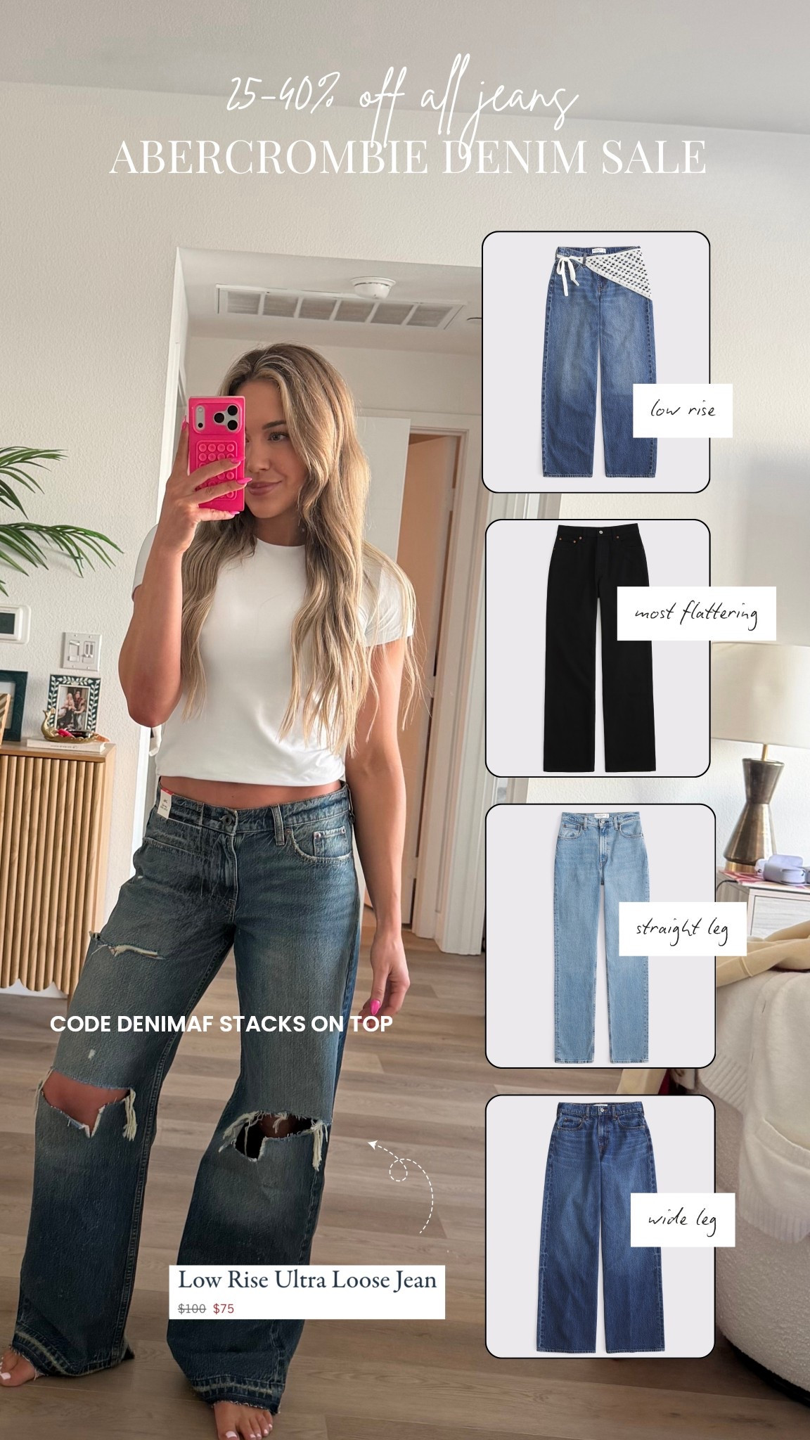 DENIM SALE! My all time favorite styles. I wear curve love size 26 and fits like a glove. Code DENIMAF stacks on top of the 25-40% off sale! 

#LTKSaleAlert #LTKSeasonal #LTKootd