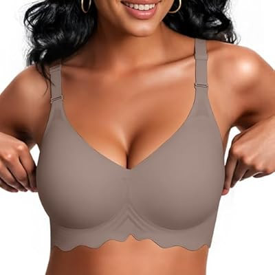 Vertvie Women Wireless Jelly Bras Push Up Seamless Bra Supportive No Underwire Soft… | Amazon (US)