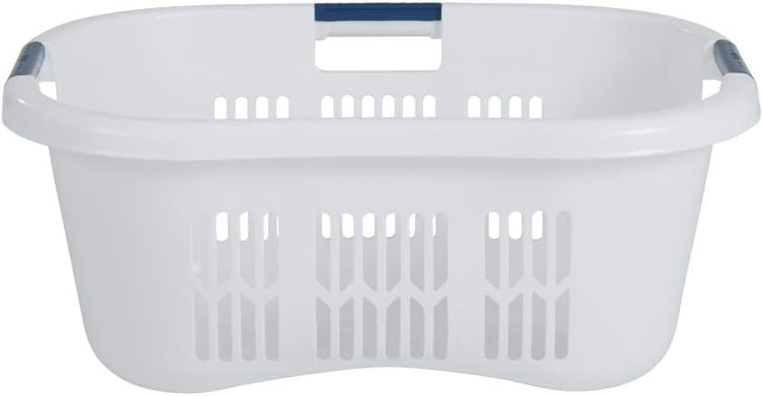 Rubbermaid FG299587WHTRB Laundry Basket, 2.1-Bushel , White | Amazon (US)