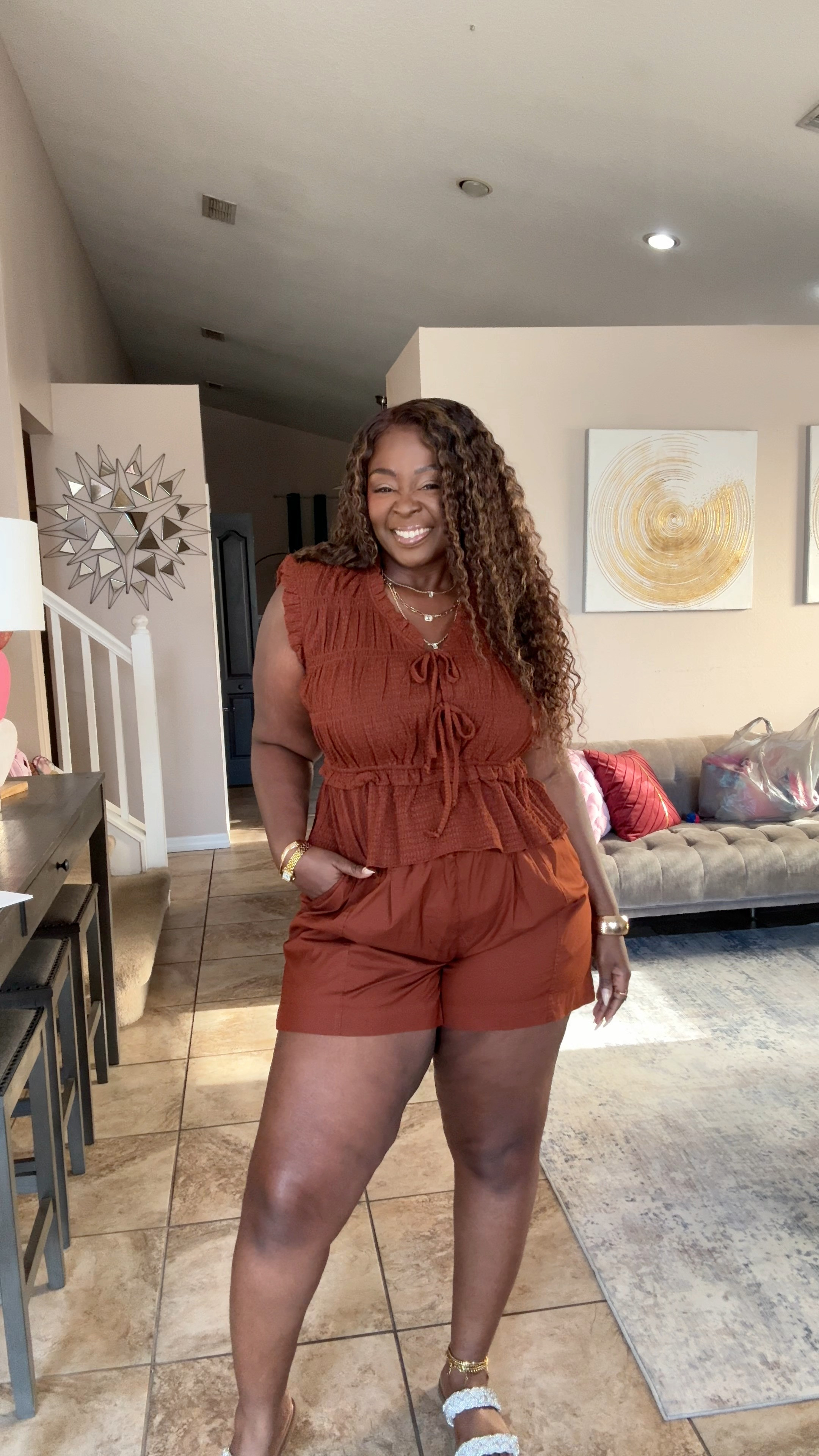 Cute and comfy Walmart set! 

 #LTKootd #LTKMidsize #LTKPlusSize