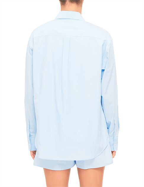 T By Alexander Wang Boyfriend Shirt With Logo Flag Tag | David Jones | David Jones (Australia & New Zealand)