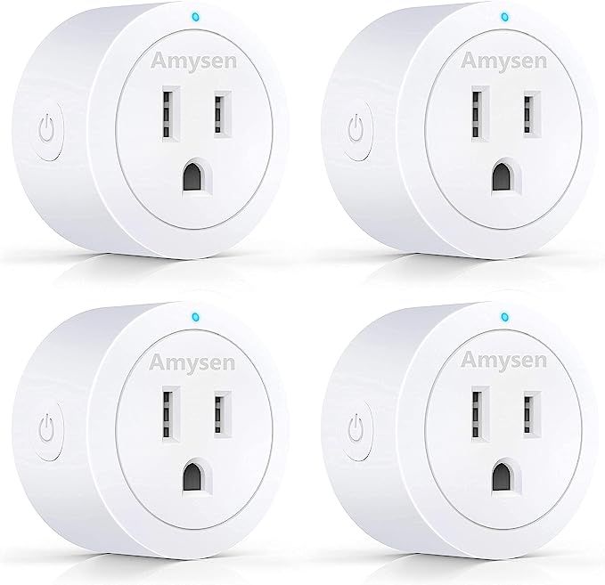 Smart Plug Amysen - Alexa, Echo & Google Home – Only WiFi 2.4G (4- Pack) | Amazon (US)