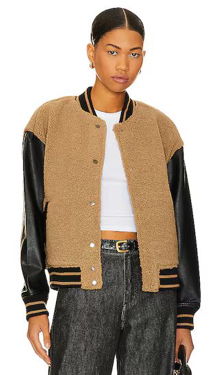 Florence Bomber Jacket in Khaki | Revolve Clothing (Global)