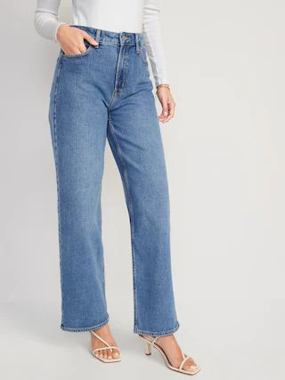 Extra High-Waisted Sky-Hi Wide-Leg Jeans for Women | Old Navy (US)