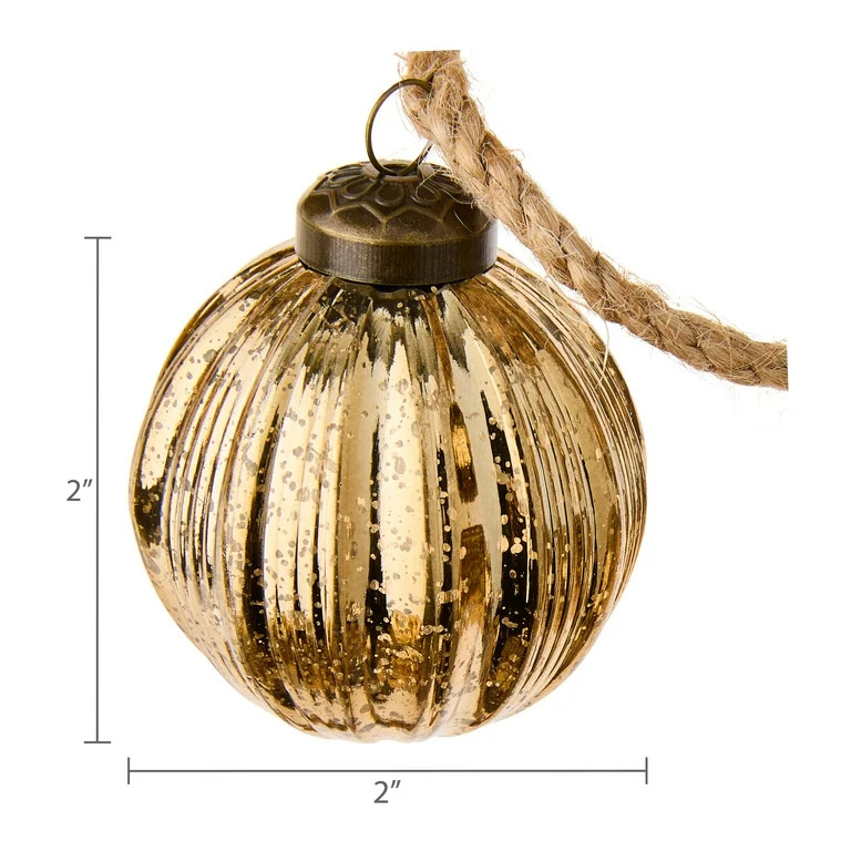 Gold Shatterproof Ornament Christmas Garland, 72 in, by My Texas House | Walmart (US)