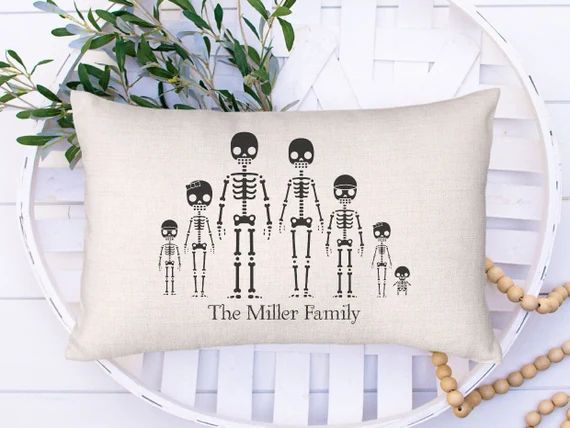 Skeleton Pillow  Perfect Gift for Halloween  Halloween Porch - Etsy | Etsy (US)