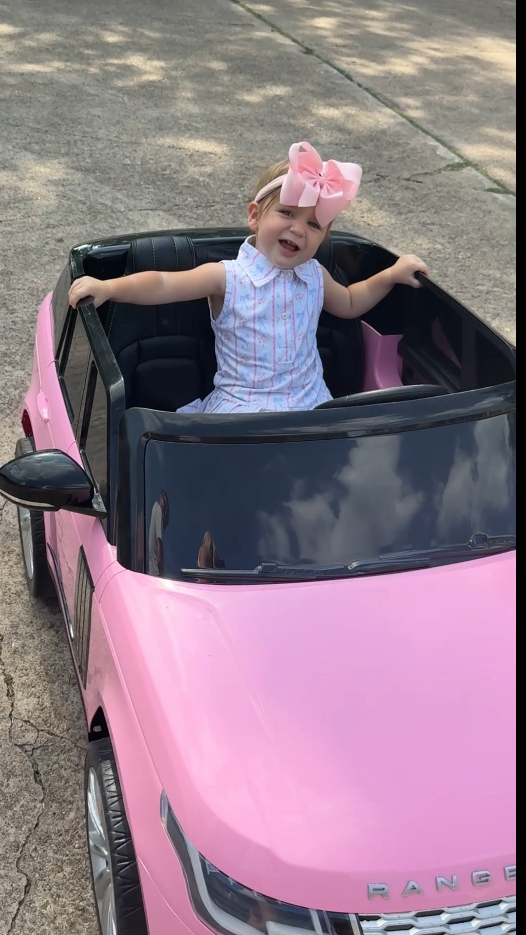 Just singing and driving 😄🩷
✔️ We have had this car for 6-months now and LOVING it!!!  We play our own music on it over Bluetooth and steer it for her with the remote.  It has been so fun!!  Exact linked below.  They have in other colors too but we could not not get the pink 😄
✔️ Capri’s cutest little tennis dress is from Cecil & Lou, I tagged another Smocked Flamingo outfit that is similar colors that we own and absolutely love too!!!  You can see it in other pics on my page.

#LTKmomlife #LTKKids #LTKdayinmylife