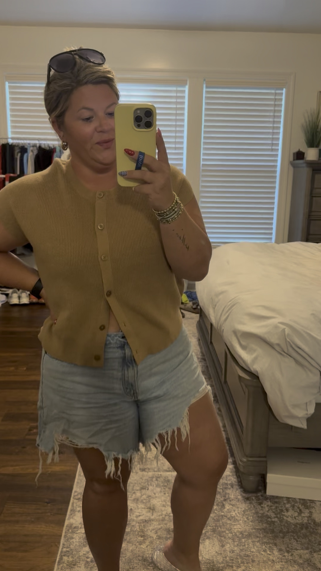 New Target finds worth sharing 
Top tts large comes in another color way 
Shorts are old Abercrombie, linking similar sunglasses are Amazon 

#LTKActive #LTKMidsize
