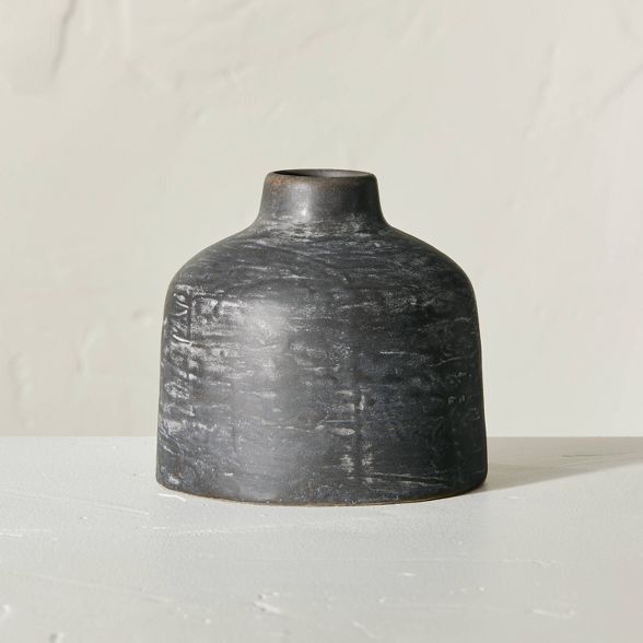 Distressed Ceramic Vase Dark Gray - Hearth & Hand™ with Magnolia | Target