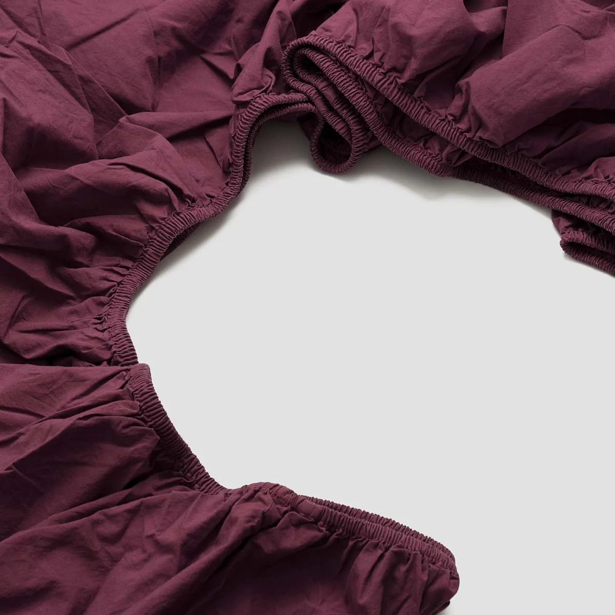 Mulberry Washed Percale Cotton Fitted Sheet | Piglet