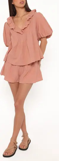 Petal & Pup Felicity Cotton Gauze Shirt & Shorts Set | Nordstrom | Nordstrom
