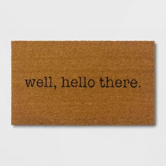 Well, Hello There Doormat - Black/Beige - Room Essentials™ | Target