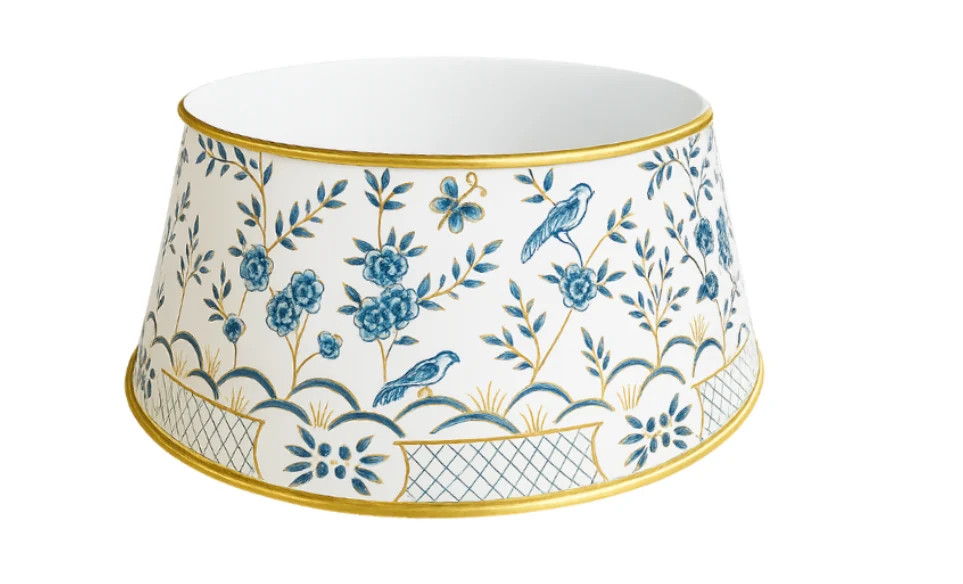 Ivory & Blue Chinoiserie Tree Collar | The Enchanted Home