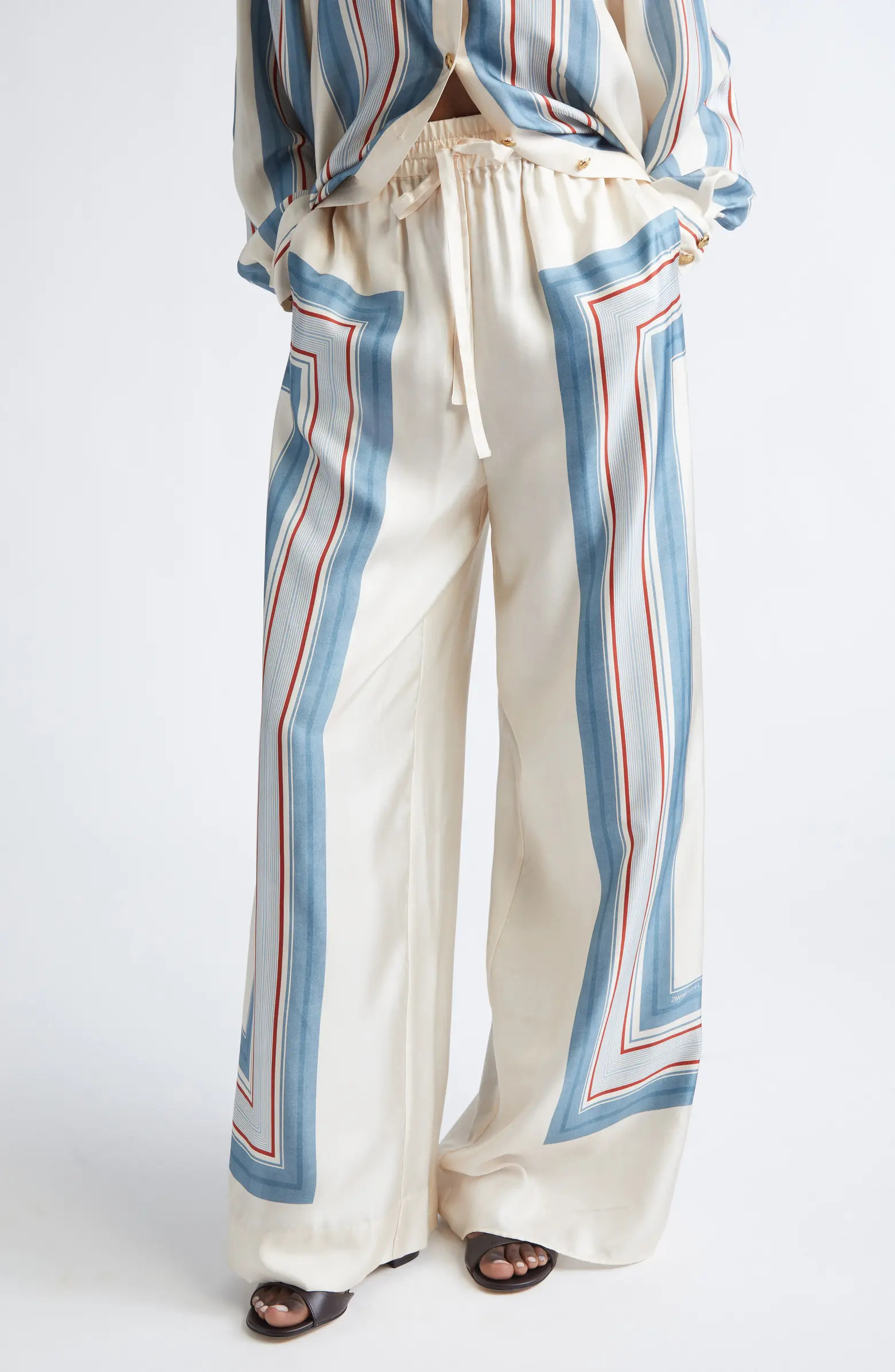 Stripe Silk Track Pants | Nordstrom