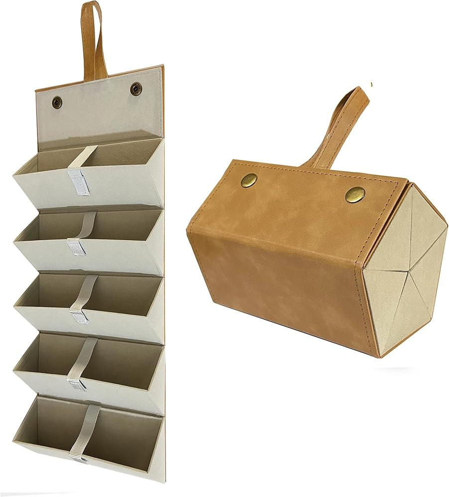 Longjet Sunglasses Organizer Travel Glasses Case 5 Slots Multiple Pairs Eyeglasses Storage Box Ha... | Amazon (US)