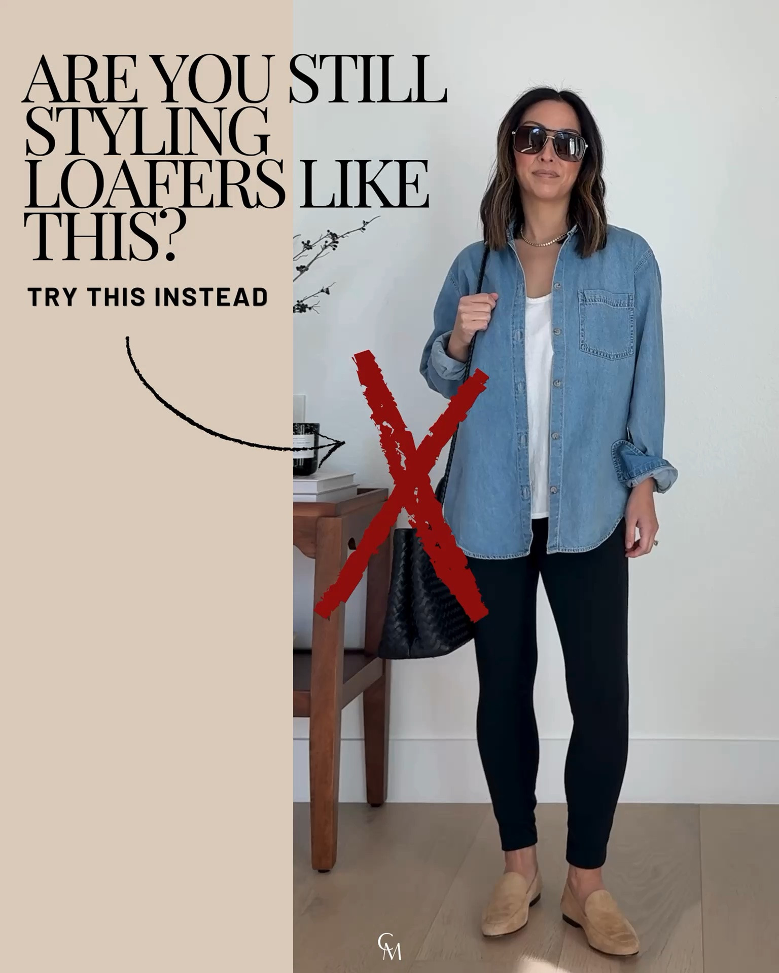 Loafers are more versatile than you think. A few small styling shifts make them so much easier to wear year-round.

Look 1:
AYR shirt xs 
Citizens of Humanity Miro jeans 24, cut hems 
Quince cashmere sweater xs 
Liffner Shoulder bag 
Veronica Beard loafers 5.5, but run tts - linked similar
Celine sunglasses

Look 2:
Oak & Fort Trench xxs 
Madewell cardigan small - old, linked similar
French Connection shorts xs - old, linked similar
Amazon socks 
Sam Edelman loafers 5 - linked similar
Dragon Diffusion triple jump small 
YSL sunglasses

Look 3:
Aritzia shirt small - linked similar
Aritzia dress small 
Zara loafers 5 - linked similar
DeMellier bag - linked similar
Celine sunglasses 
Dorsey James necklace 15" 
J.Crew earrings

Look 4:
Oak + Fort Trench xxs 
Madewell tee xs - linked similar
Good American belt 
Citizens of Humanity jeans 24, cut hems 
Sam Edelman loafers 5 - linked similar
Mansur Gavriel tote - linked similar
YSL sunglasses

Look 5:
Everlane box cut tee medium 
Donni boxers medium. I like the oversized fit. Also washed and dried. 
Gap sweater petite small 
Tony Bianco loafers 5 
Quince bucket bag 
Quince earrings 
Polo Ralph Lauren hat 
Dorsey James necklace 15"

Look 6:
Aritzia cropped trench small. Could wear the xs 
Aritzia tee medium 
Aritzia dress small 
Chanel Trendy cc small 
Sam Edelman loafers 5 - linked similar
YSL Sunglasses 
Dorsey James necklace 15" 
J.Crew earrings

#LTKmomlife #LTKPetite