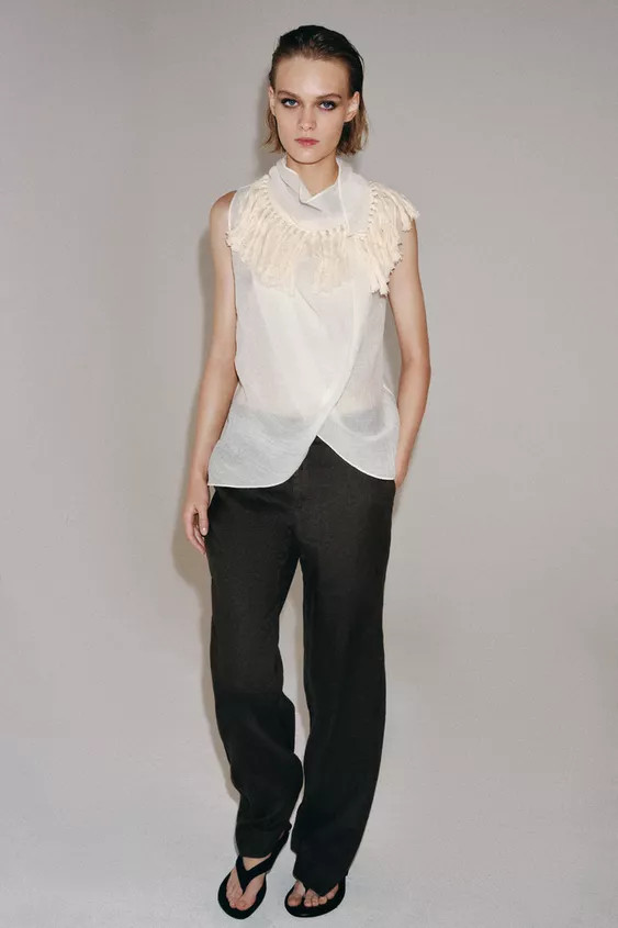 FRINGED TOP ZW COLLECTION | Zara US