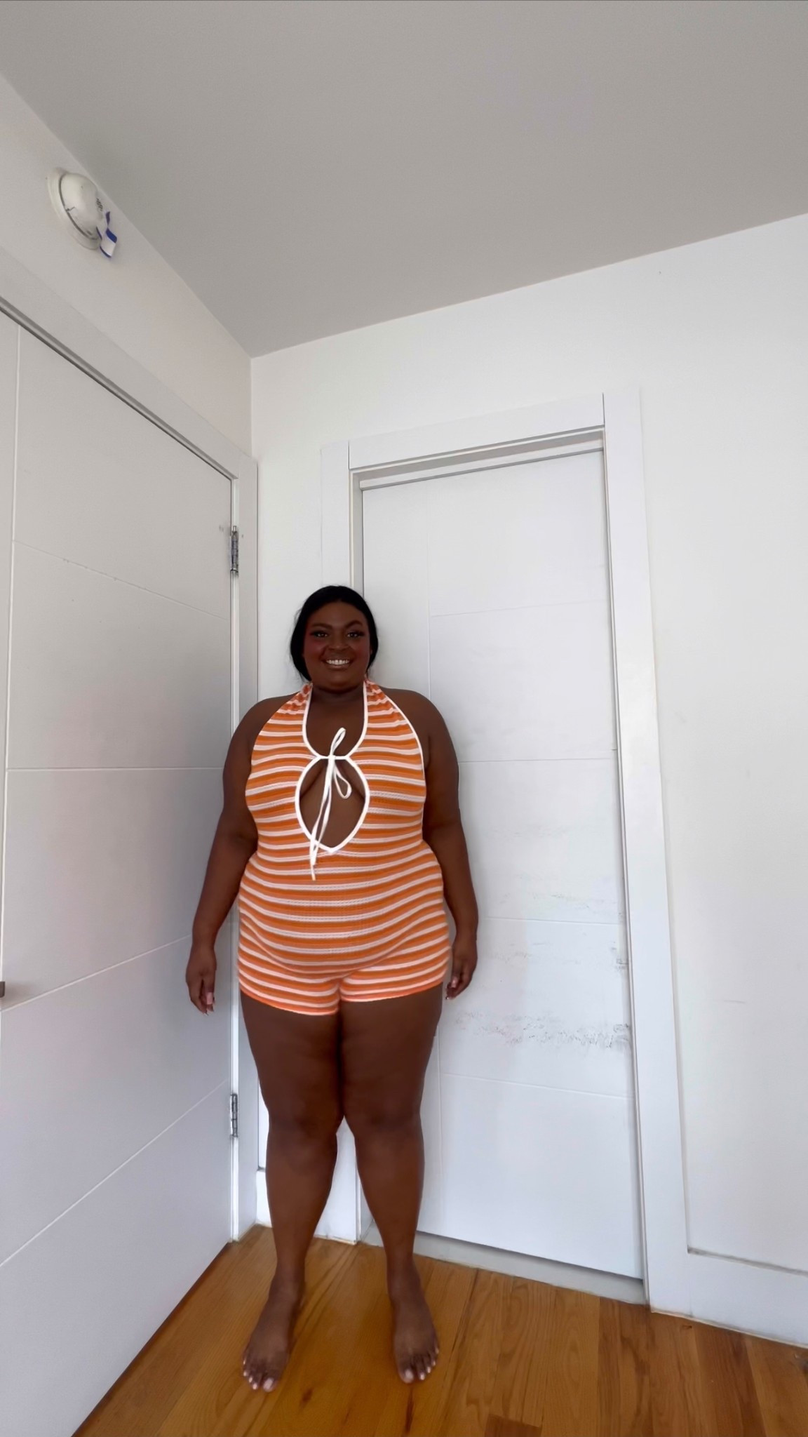 Orange and white stripe Romper 

#LTKTravel #LTKStyleTip #LTKPlusSize