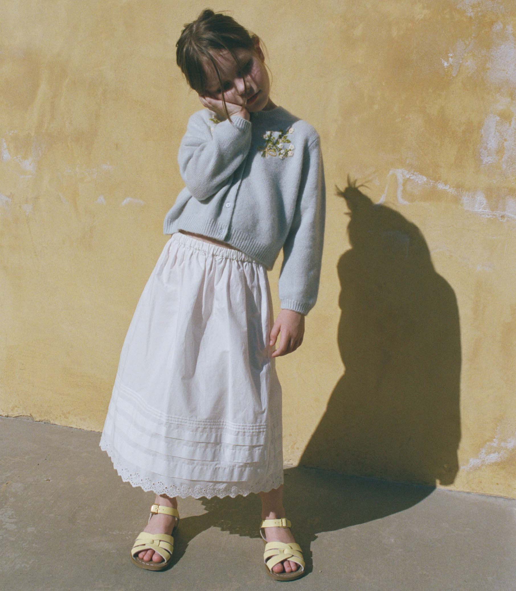 Little Sebastiane Midi Skirt - Salt | DÔEN | DOEN