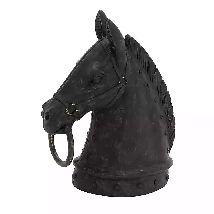 Black Horse Head Statue, 12 in. | Kirkland's Home