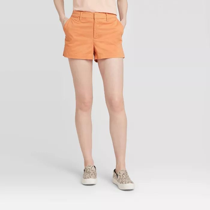 Women's High-Rise Regular Fit 3" Chino Shorts - A New Day™ | Target