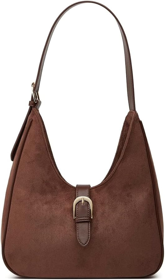 Slouchy Suede Saddle Hobo Bags Women Cute Underarm Shoulder Bag Crescent Crossbody Purses Travel ... | Amazon (US)