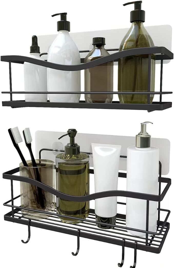 KINCMAX Shower Caddy Bathroom Shelf, No Drilling Traceless Adhesive Bathroom Storage Organizer, S... | Amazon (US)
