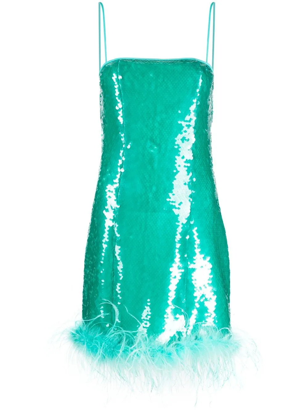 feather-trim sequinned minidress | Farfetch Global