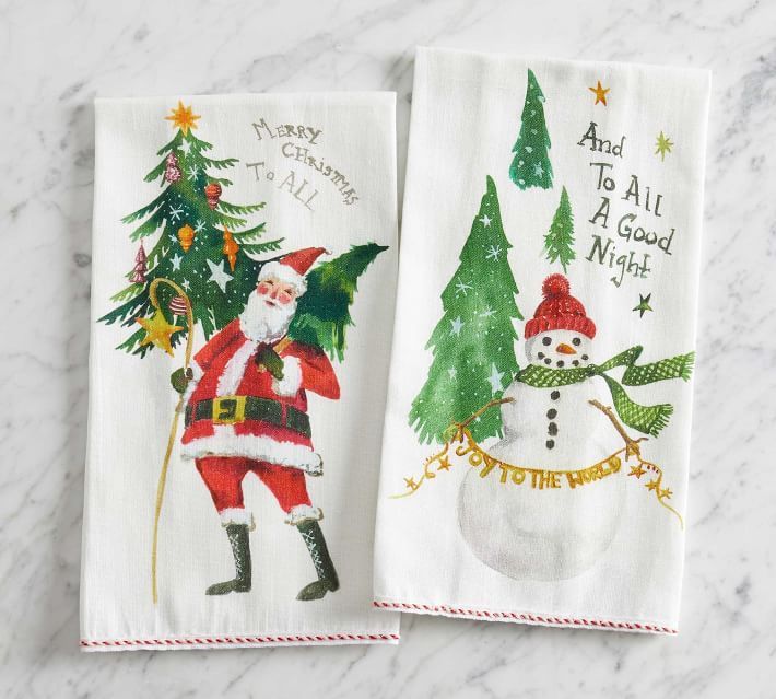 Jolly Santa Guest Towels | Pottery Barn (US)