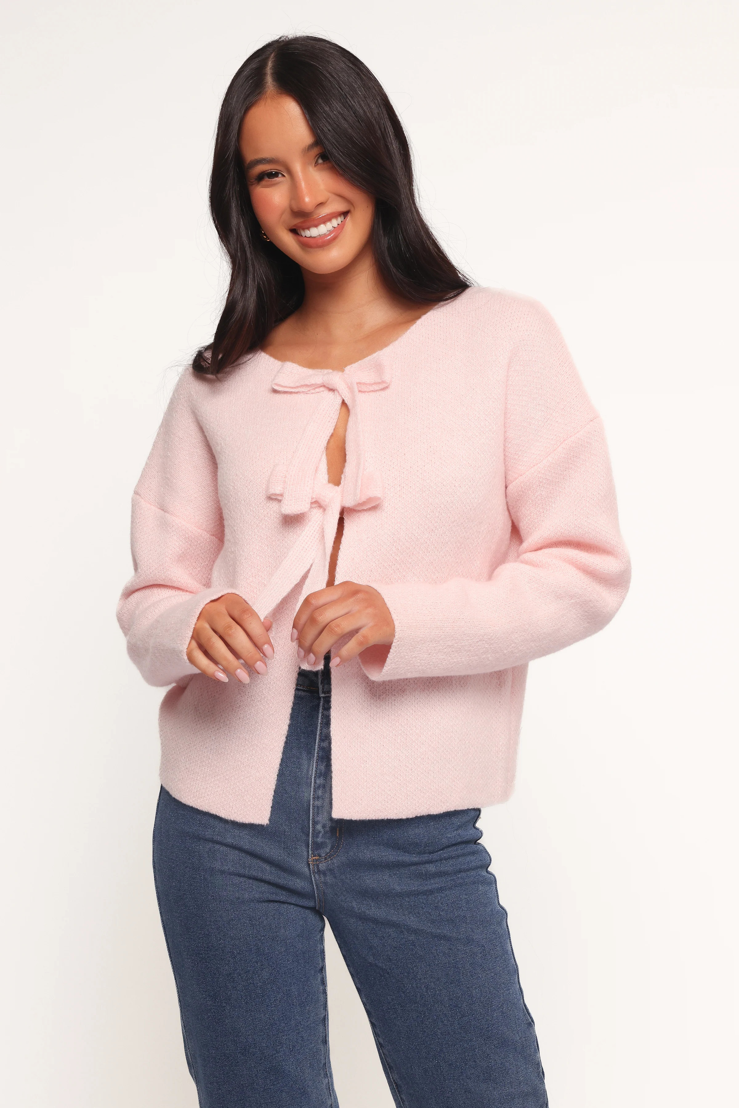 Arden Bow Cardigan - Pink | Petal & Pup (US)