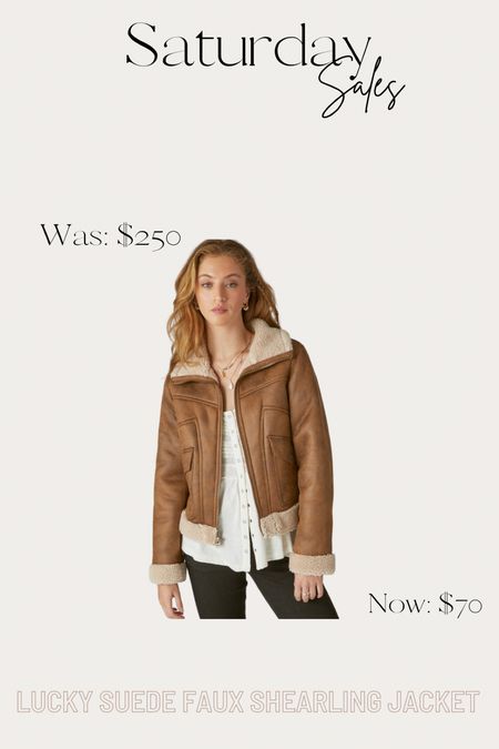 Saturday Sales: love this #luckybrand faux leather jacket with shearling fur details! And you can’t beat the price! Originally $250 on sale for $70

#LTKSale #LTKstyletip #LTKsalealert