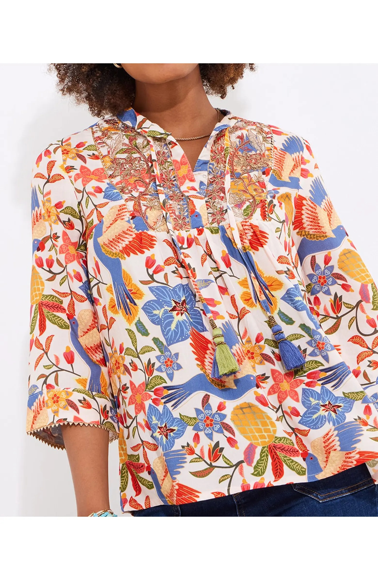 Boho Embroidered Blouse | Nordstrom