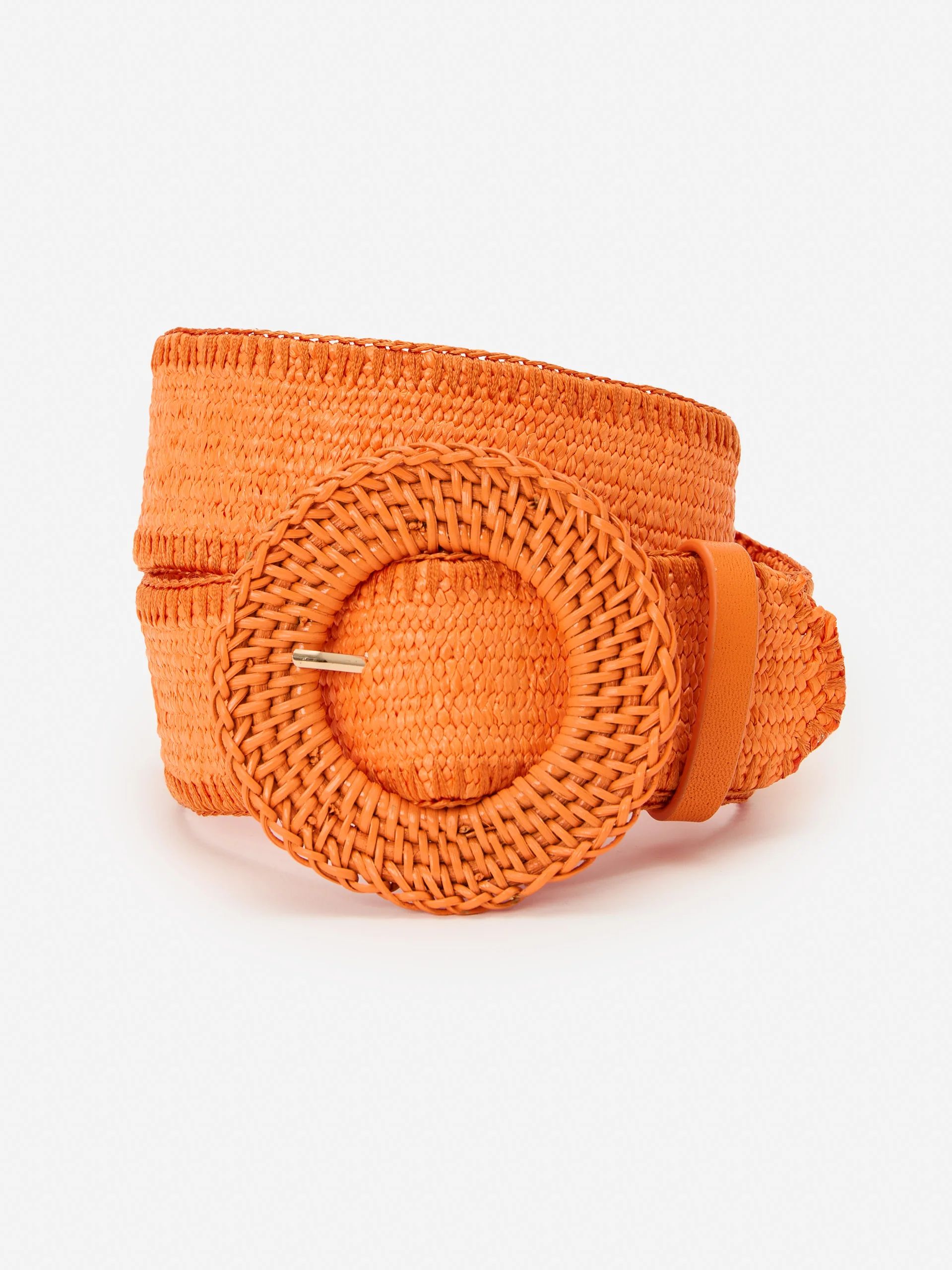 Orange Solid Popie Grasscloth Belt | Women's Belts & Jewelry  | J.McLaughlin | J.McLaughlin