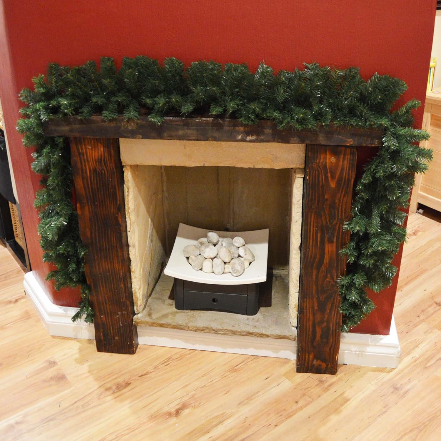 Premier 270cm (9ft) x 25cm Plain Green Christmas Garland Decoration | Amazon (UK)