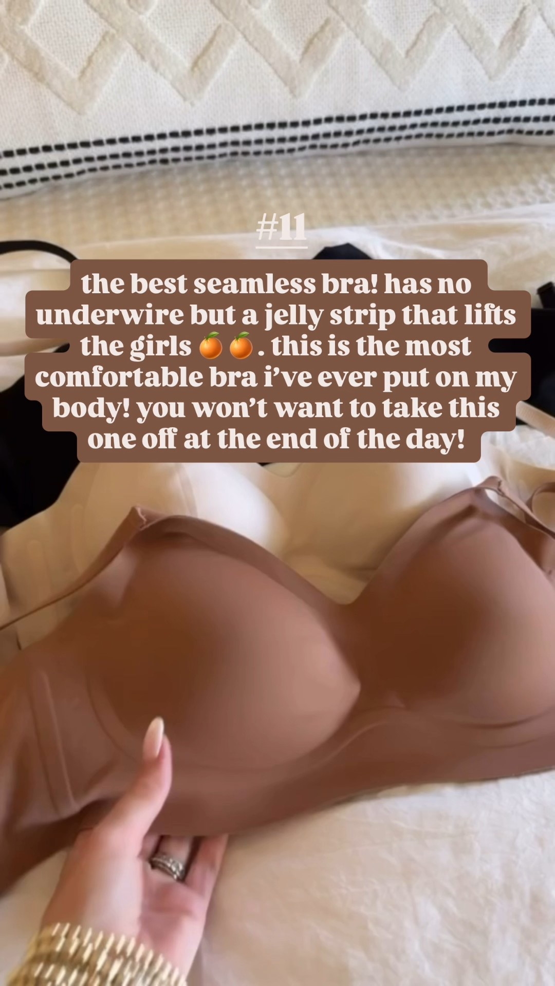 #11 top seller! This seamless bra is invisible under a fitted tee. It has no under wire but still lifts the girls with a jelly strip. This one is so comfy you won’t want to take it off at the end of the day! 

#LTKmomlife #LTKdayinmylife #LTKootd