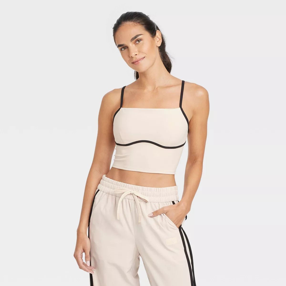 Women's Piped Cropped Support Tank Top - JoyLab™ | Target