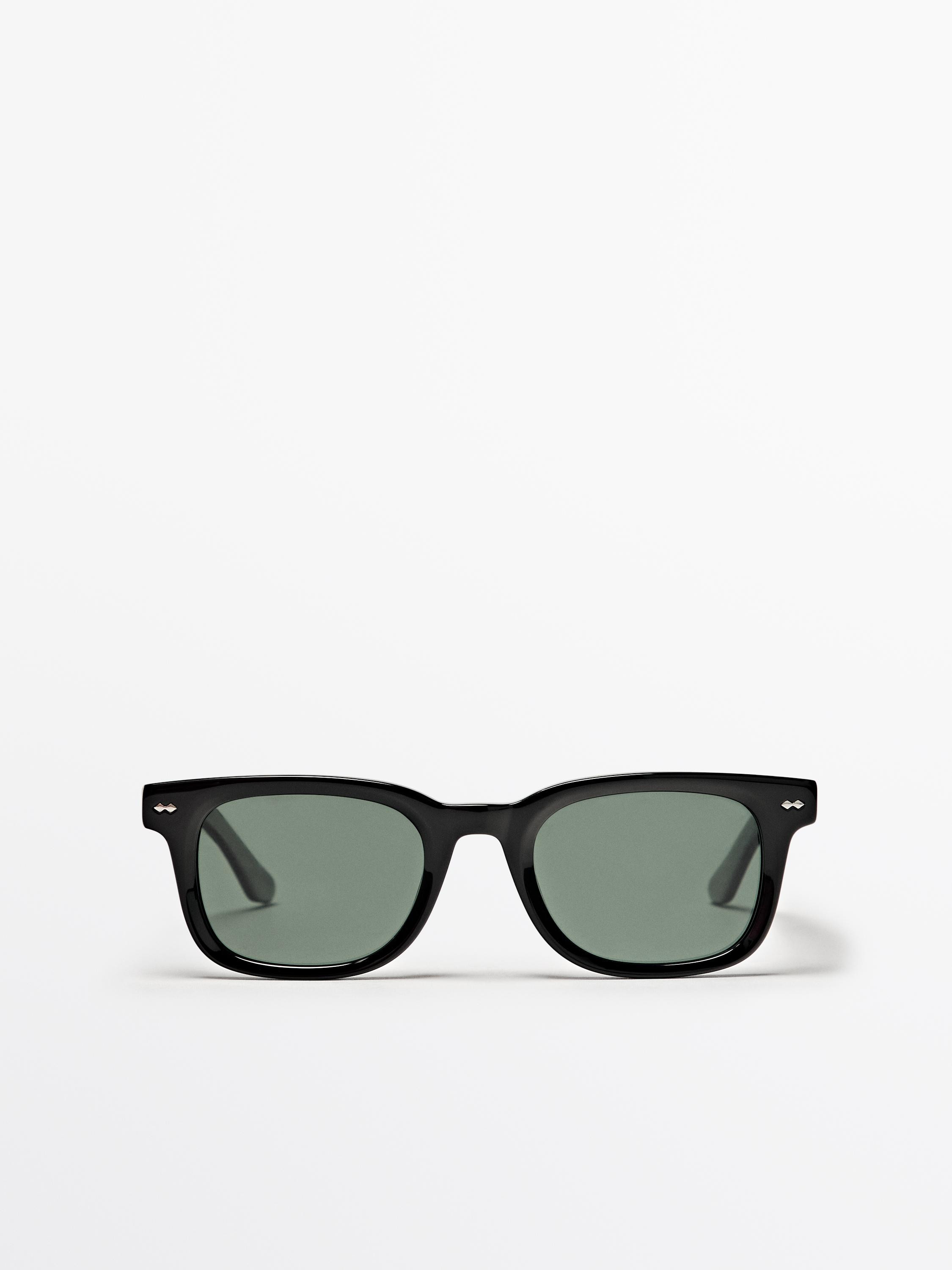 Resin sunglasses. Polarised lenses with 3 UV protection filter. | Massimo Dutti UK