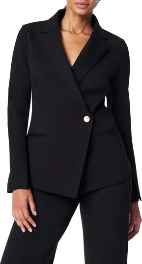 Asymmetric Ponte Knit BlazerSPANX®Regular & Plus | Nordstrom