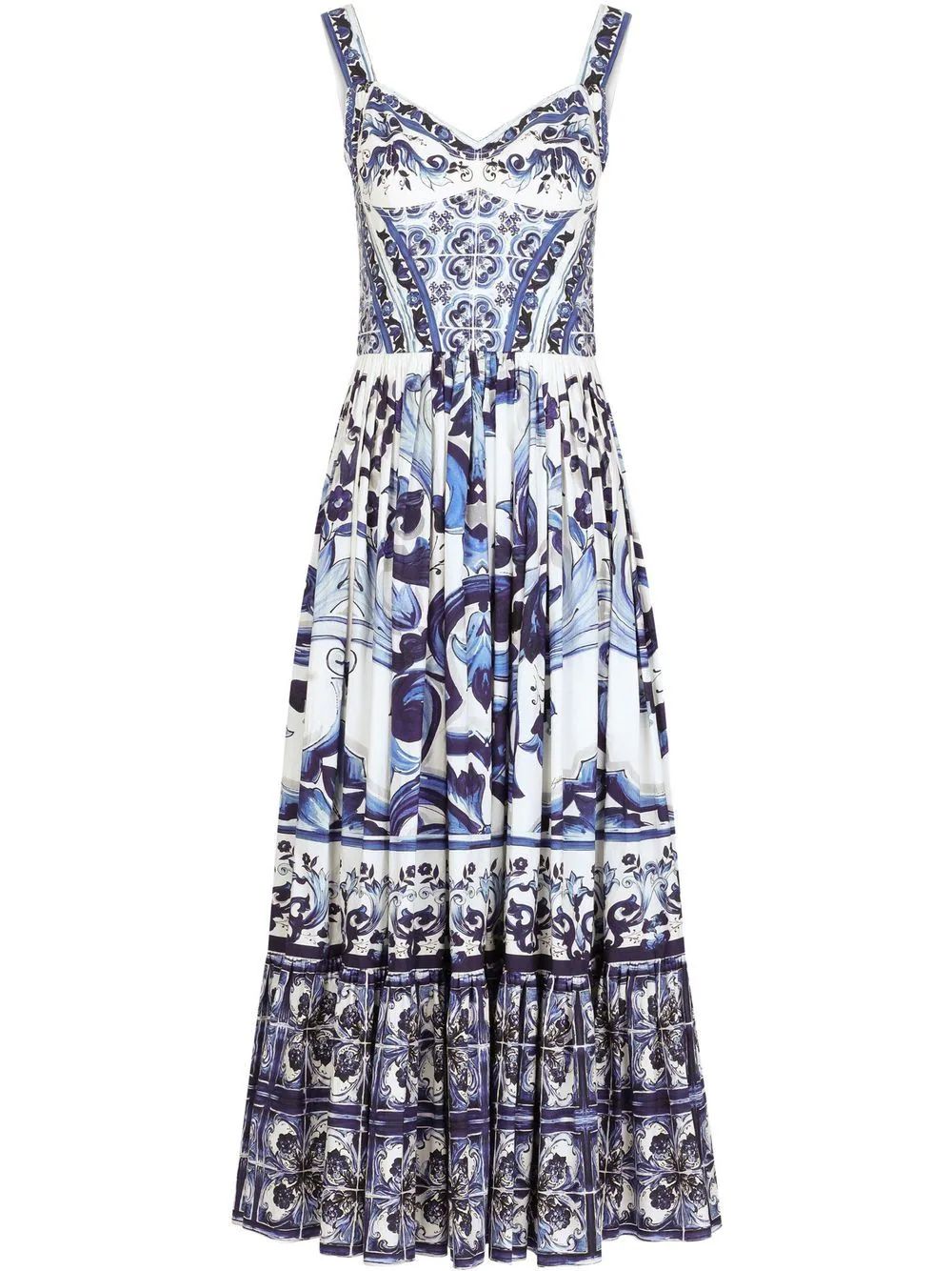 Majolica-print bustier maxi dress | Farfetch Global