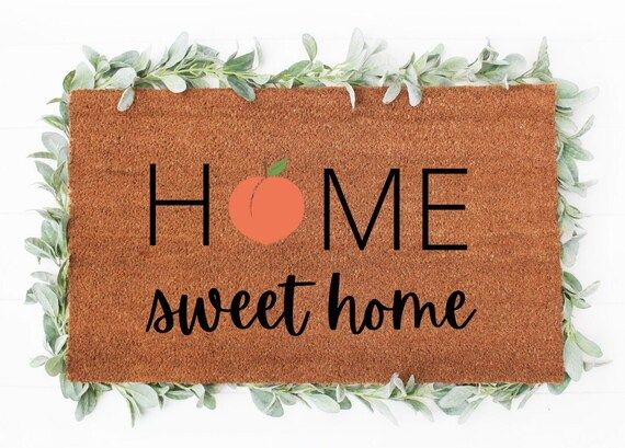 Home Sweet Home Peach Doormat Doormat  Cute Doormat Peach | Etsy | Etsy (US)