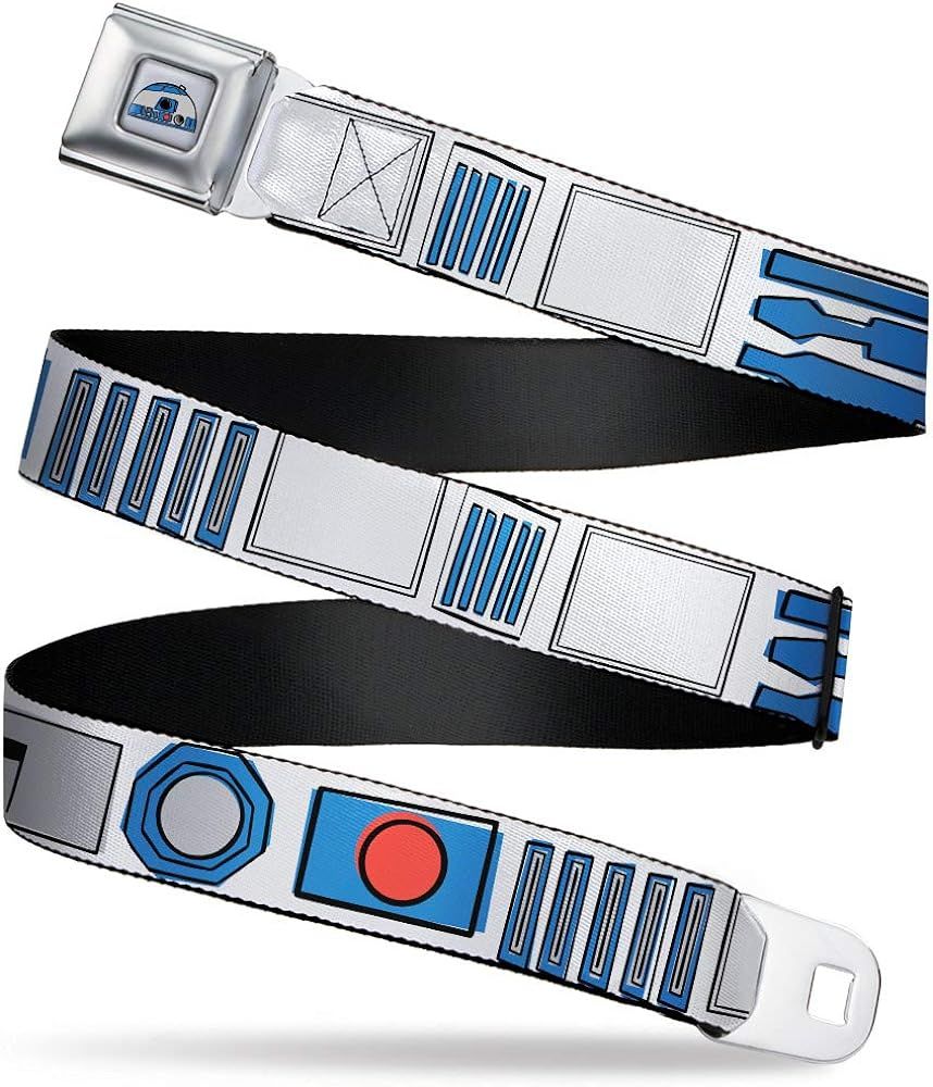 Belt Seatbelt Buckle Star Wars R2D2 Bounding Parts White Black Blue Gray Red 24 to 38 Inches | Amazon (US)
