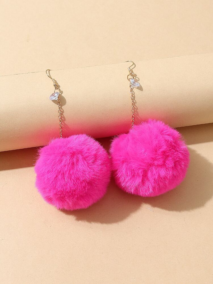 Pom Pom Drop Earrings | SHEIN