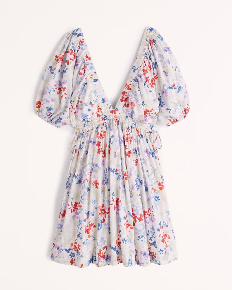 Volume Puff Sleeve Mini Dress | Abercrombie & Fitch (US)